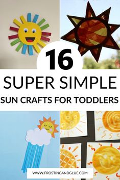 sun crafts for toddlers that are super simple and fun to do with the kids