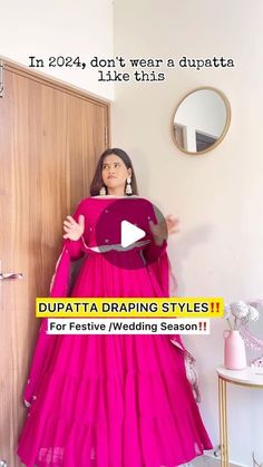 Dupatta Drape With Belt, Saree Style Dupatta Draping, Attached Dupatta Dress, Silk Duppata Draping Style On Lehanga, Duppata Draping Style On Lehanga, Latest Dupatta Draping Styles, Dupatta On Gown, Anarkali Dupatta Draping Style, Saree With Shawl Style