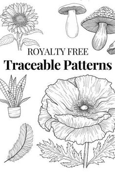 Try these traceable patterns that are royalty free! Cute patterns in an outline form making them perfect for your next pyrography project idea! Wood Burning Stencil, Wood Burning Flower Designs, Wood Burning Art Patterns Free Printable, Wood Burn Flowers Design, Pyrography Designs Free Printable, Wood Burning Flowers Pattern, Pyrography Patterns Free Printable, Stencils For Hat Burning, Traceable Flowers