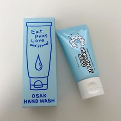 a tube of hand wash next to a tube of toothpaste