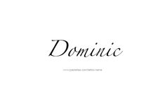 the word domnic written in black ink