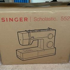 a box with an instruction for a sewing machine