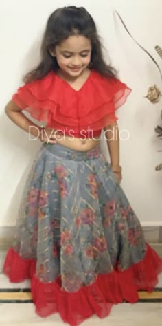 Kids Lehenga Designs, Fancy Gown, Kids Wear Girls, Maxi Design, Gown Blue, Fancy Frocks, Kids Lehenga