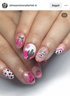 Las Vages Nails, Disco Cowgirl Nail Ideas, Kelsea Ballerini Nails, Shania Twain Nails, Cute Cowgirl Nails, Pink Cowboy Nails, Nails For Country Concert, 13th Birthday Nails Ideas