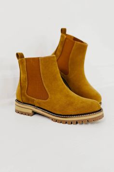 The Gracie Chelsea Bootie | Whiskey – MOD Boutique Winter Weather, Pair Of Pants, Pull Tab, Small Tops, Fall Fashion, The Winter, Winter Wonderland, Bootie, Faux Suede