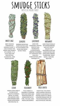 an illustrated guide to smudge sticks and how they are used for making them in different ways