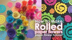 how to make rolled paper flowers on the wall