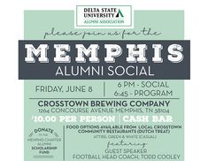 a poster for the memphs's annual social event, featuring beer and food