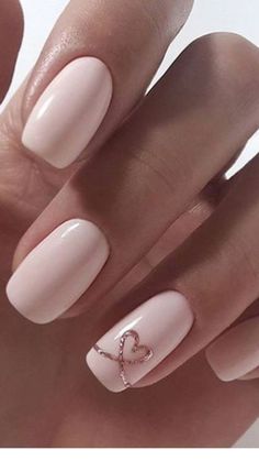 Heart Nail Designs, Gel Colors, Valentine Nail Art, Super Nails, Nail Art Wedding, Ideas Nails, Pink Nail, Nails Gel