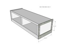 a drawing of a cabinet with measurements for the doors and shelves on each side,