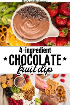 chocolate fruit dip is the perfect dessert for any party