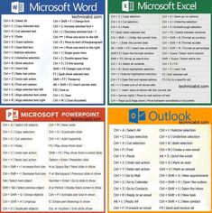 the microsoft powerpoint and outlook poster is shown in three different colors, including blue, orange