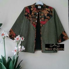 Outer Batik Casual, Bolero Blazer, Áo Blu, Tenun Ikat