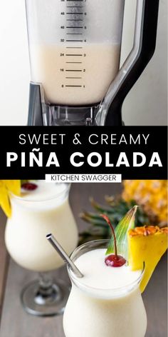 sweet and creamy pina colada is the perfect way to make your own frozen drink