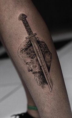 Vikings Tv Show Tattoos, Vikings Show Tattoo, Ragnar Lothbrok Tattoo Design, Men Feather Tattoo, Viking Symbols Tattoo, Tattoo Ideas Zodiac, Art Sleeve Tattoo, Ragnar Tattoo, Creator Tattoo