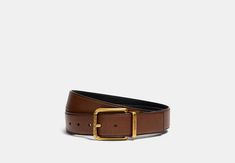 Square Roller Buckle Cut To Size Reversible Belt, 38 Mm | COACH OUTLET Sling Bag Mini, Coach Outlet, Leather Cuts, Large Wallet, Reversible Belt, Best Bags, Mens Belts, Pebbled Leather, Bag Straps