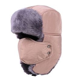 Estimated Delivery Time: 12-20 days Aviator Cap, Winter Headwear, Cycling Hat, Face Mask Men, Winter Fur Hat