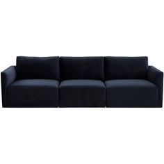 Willow 3 Piece Modular Sofa, Navy-Furniture - Sofas-High Fashion Home Navy Couch, Sofa Navy, Tov Furniture, Red Sofa, Sofa Styling, Sofa Seats, Mattress Sets, High Fashion Home, Armless Chair