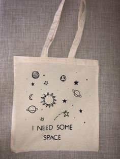 Tod Bag, Tote Bag Diy Pattern, Diy Tote Bag Design, Bag Drawing, Handpainted Tote Bags, Canvas Bag Diy, Space Drawing, Sacs Tote Bags, Canvas Bag Design