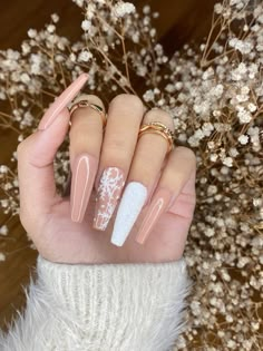 Colorful Nails, Snowflake Nails, Pink Nail