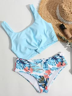 Shein Bikinis, Fashionable Swimwear, Swimwear 2021, Swimsuit Shein, Boho Color, Tropical Bikinis, Swimsuits Outfits, Cute Bathing Suits