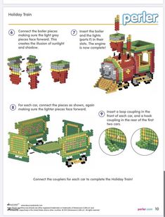 the instructions for how to make a lego toy train with pictures and instructions on how to use