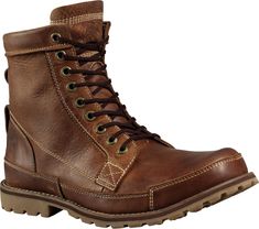 Why go for something new when you can have the classic? The traditional Timberland® Men’s Earthkeepers® Original 6'' boot provides the same quality comfort with a sense of simplicity. The time-tested full-grain leather extends its durability while the durable recycled rubber outsoles provide reliable durability, traction on a variety of surfaces and piece of mind for the environmentally conscious. FEATURES: Premium full-grain leather upper for rugged durability 100 percent organic cotton laces 1 Timberland Boots Outfit, Timberland Waterproof Boots, Timberland Earthkeepers, Yellow Boots, Mens Fashion Edgy, Mens Fashion Rugged, Timberlands Shoes, Outdoor Boots, Shoe Company