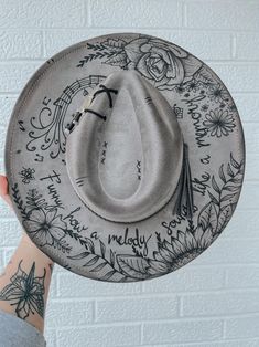 Custom Hand Burned Wide Brim Fedora Hat Eric Church Country Music Concert Summer Lainey Wilson Cowgirl Cowboy Festival Rodeo Western - Etsy Hat Branding, Cowboy Festival, Womens Western Hats, Hat Business