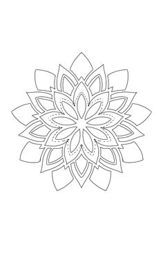 a black and white drawing of a flower