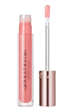 What it is: An opaque lip gloss.What it does: It goes on with a beautiful high-shine finish. How to use: Apply with the flat sponge-tipped applicator for intense pigment delivery and an expert finish in a single swipe. 0.16 oz. Phthalate-free; sulfate-free Anastasia Beverly Hills Lipgloss, Anastasia Lipgloss, Anastasia Makeup, Pretty Hurts, Nude Lip Gloss, Kawaii Makeup, Pink Cosmetics, Pink Lip Gloss, Wacky Hair