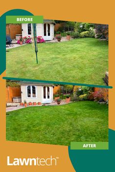 the before and after photos of lawntech's landscaping project in west seattle, wa