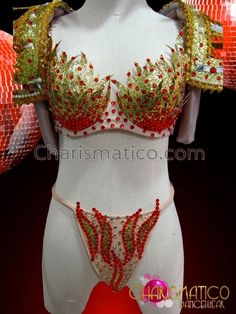 Decorated Bras, Bra Ideas, Carnival Bra, Belly Dance Bra, Blue Leotard, Dance Bras, Bra And Thong, Brazilian Gold