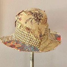 Bucket Hat Ideas, Homemade Shoes, Upcycled Accessories, Upcycled Projects, Boho Handmade, Hat Ideas, Upcycled Fashion, Handmade Hat