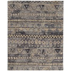 an area rug with many different patterns on it