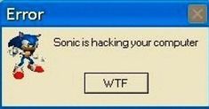 an error screen for sonic the hedgehog from mario's super smasher adventure