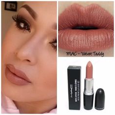 Matte Lipstick A Creamy Rich Lipstick Formula With High Colour Payoff In A No-Shine Matte Finish Mac Velvet Teddy Lipstick, Velvet Teddy Mac, Mac Velvet Teddy, Mac Lipsticks, Makeup Mac, Velvet Teddy, Lipstick Color, Mac Makeup, Mac Lipstick