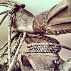 a horse's boots are tied up and ready to be used as a decoration