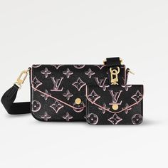 The Flicie Strap & Go Pochette. Monogram Canvas With A Shaded Effect To Create A Fashionable Vintage Vibe. This Versatile Pouch Comes On A Removable, Adjustable Strap Offering Multiple Carry Options. A Matching Card Holder Is Attached To The Strap With A Snap Hook. Product Details 6.7 X 3.8 X 1.4 Inches (Length X Height X Width) Black & Pink Monogram Coated Canvas Jacquard Textile Strap Printed Textile Lining Gold-Color Hardware Press-Stud Closure Inside Flat Pocket Removable Card Holder 3 Card Slots Strap:Removable, Adjustable Strap Drop: 14.2 Inches Strap Drop Max: 21.7 Inches Includes Dustbag & Lv Box Check All Pictures And Ask Any Questions Before Buying No Trades Plea Louis Vuitton Felicie, Pink Monogram, Matching Cards, Vintage Vibe, Press Studs, Vintage Vibes, Textile Prints, Monogram Canvas, Louis Vuitton Bag