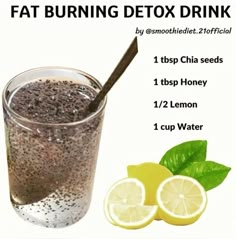 Bedt taken morning before breakfast Healthy Juice Drinks, Chia Seed Recipes, Healthy Food Dishes, Fat Loss Drinks, Herbs For Health, Healthy Drinks Recipes, Fat Burner Drinks, Water Recipes, Healthy Juices