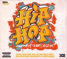 the album cover art for hip hop, featuring graffiti on white paper and orange spray paint