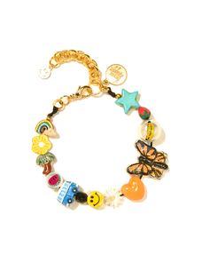 TRUCKIN' BRACELET – Venessa Arizaga Funky Bracelet, Ceramic Beads Bracelet, Venessa Arizaga, Streetwear Jewelry, Jewelry Accessories Ideas, Beaded Anklets, Funky Jewelry