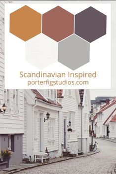 the logo for scandinavian inspired portstudios is shown in orange and grey colors