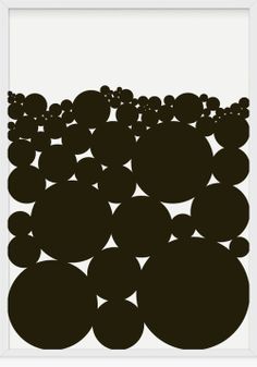 an abstract black and white photo with circles