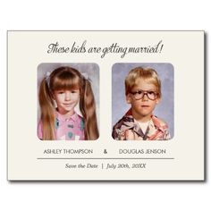 two children's heads are shown with the words, these boys are getting married