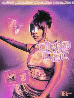 the cover art for dj's cafe, which features a woman in silver and purple