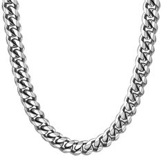 PRICES MAY VARY. Cuban Link Chain Necklace: The men's cuban link chain features a durable lobster clasp, which is sturdy for wear-not easy to break Materialand Size: 316L Stainless Steel/18K Gold/Black Metal Plated, Long-lasting, No Fade AND Non Tarnish. 6mm/8mm/10mm/12mm width, 18/20/22/24/26/28/30 inch length Strong Cuban Chain Men Necklace: Durable, Nickel-Free and Anti-Allergies, The surface of curb chain necklace is comfortable and smooth and won't scratch your neck, these cuban chains choo Chain Men Necklace, Cuban Chain Men, Cuban Chains, Cuban Link Chain Necklaces, Jewelry Mens, Curb Chain Necklace, Mens Chain Necklace, Hip Hop Jewelry, Cuban Link Chain