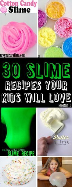 there are some slime recipes that kids will love to make and they can also use them as desserts