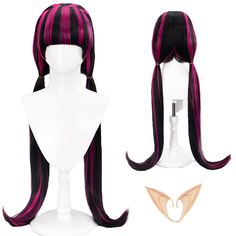 PRICES MAY VARY. Premium Material: Made of 100% heat-resistant synthetic fiber, this black mixed pink wig looks and feels like real hair, and the natural scalp makes it more realistic. Adjustable Size: With adjustable hooks in the cap, this cosplay wig can fit most people. All you need to do is adjust the hooks to the right size for your head. Complete Set of Accessories: Comes with a pair of elf ears and a free wig cap, providing you with everything you need for the perfect cosplay look. High T Draculaura Costume, Perfect Cosplay, Pink Cosplay, Free Wig, Wig Party, Cosplay Hair, Elf Ears, Pink Wig, Wig With Bangs