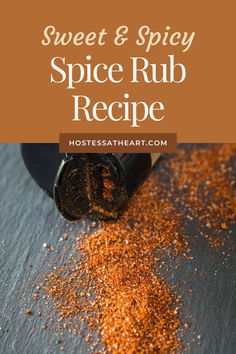 Our Spice Rub Recipe is a sweet and spicy. Use it as a dry rub on meat and fish or sprinkle it over veggies before roasting. It's the perfect balance of flavors. Sweet And Smokey Dry Rub, Sweet Bbq Rub Recipe, Barbecue Rub Recipes, Dry Rub For Chicken, Spicy Steak, Bbq Dry Rub, Bread Desserts