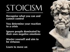 an image of a statue with the words stoicism on it